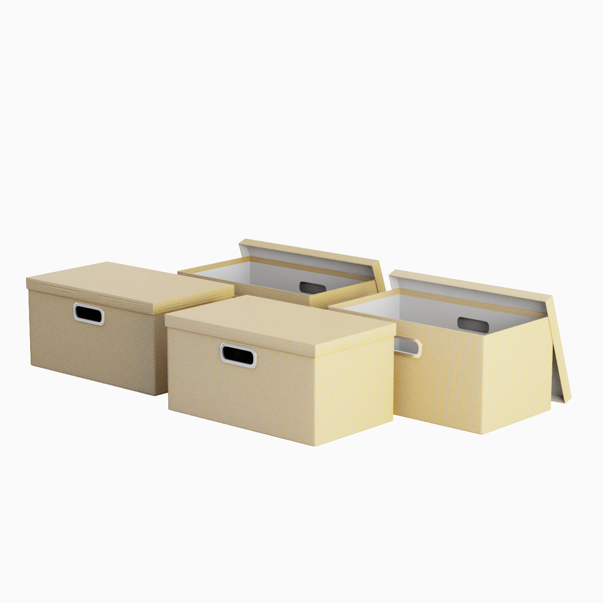 Storage Boxes 02 Low-poly 3D model_3