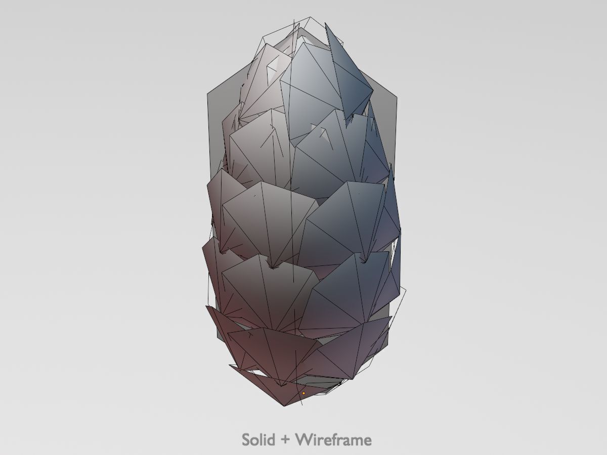 Cherry laurel hedge 500mm version-6 Low-poly 3D model_12