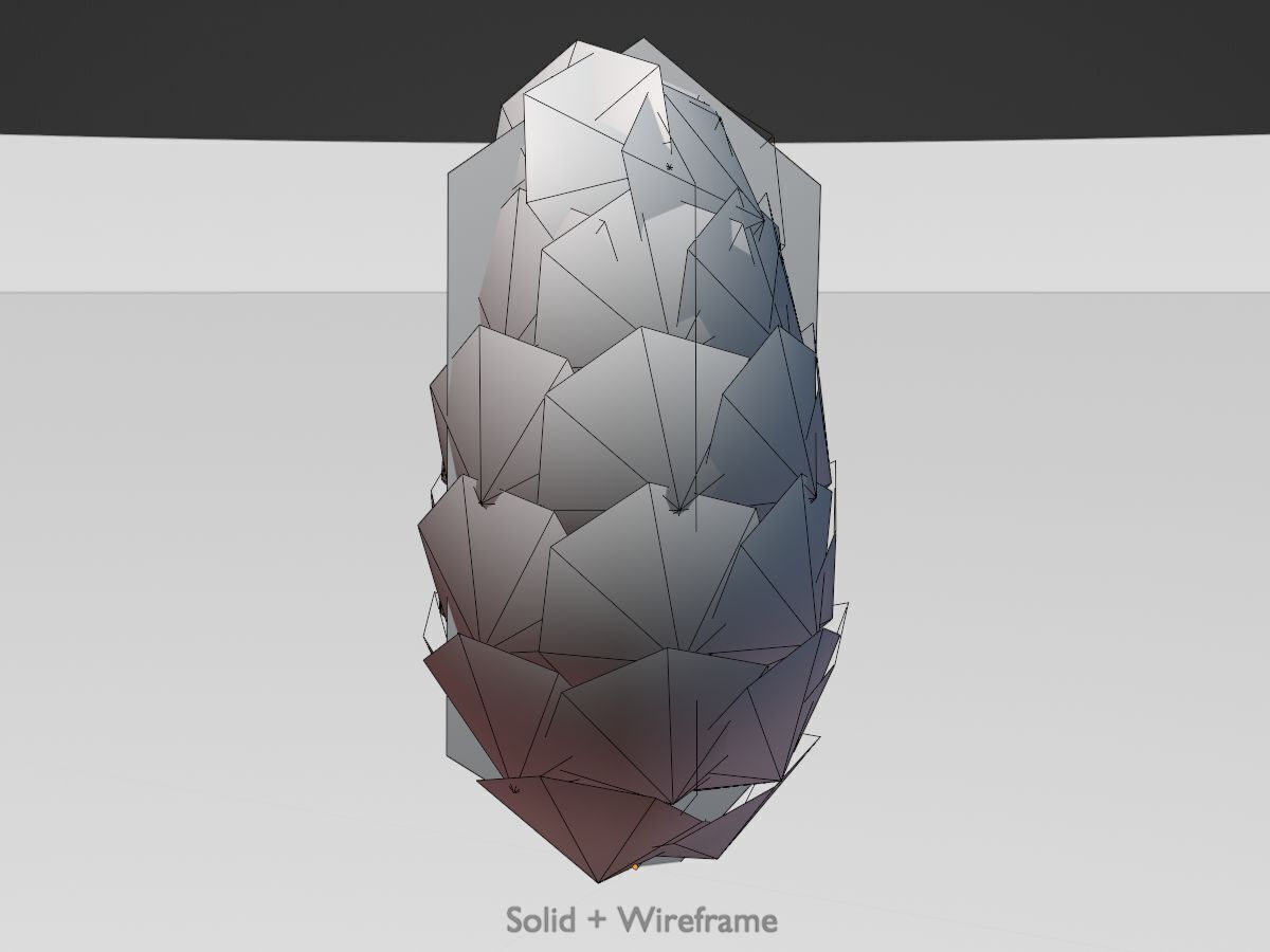 Cherry laurel hedge 500mm version-6 Low-poly 3D model_11