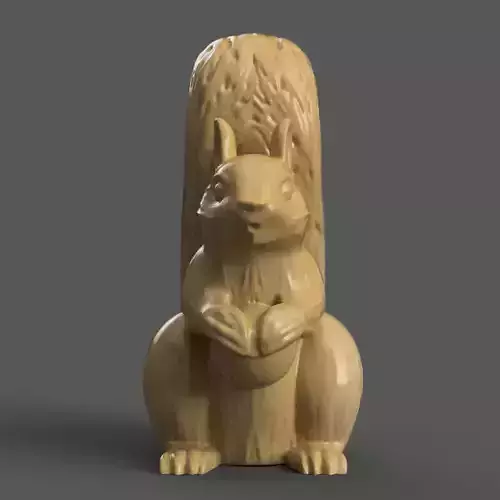 Cute Squirrel Headphone Holder  3D STL Model for Printing