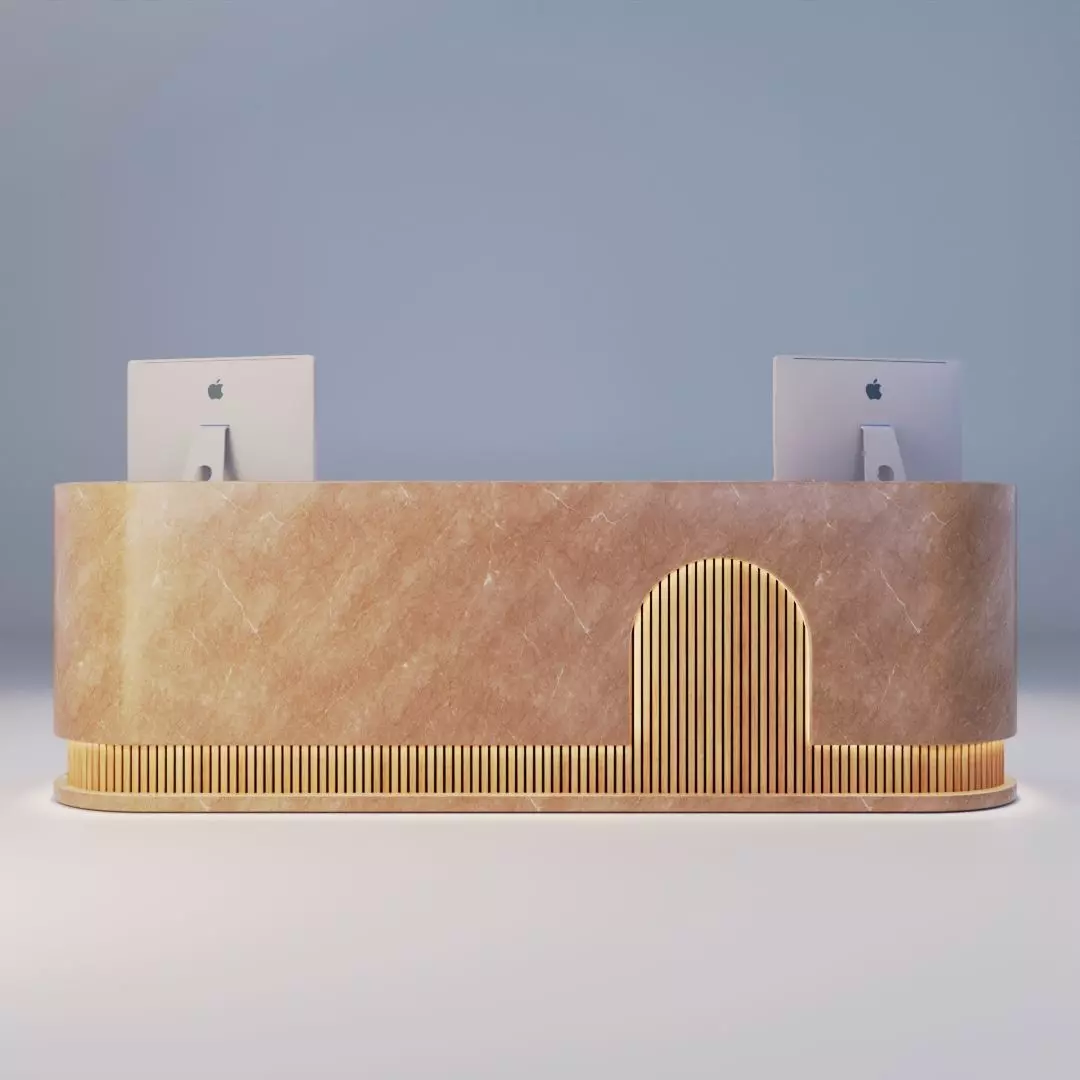 Reception Desk 10 Low-poly 3D model_0