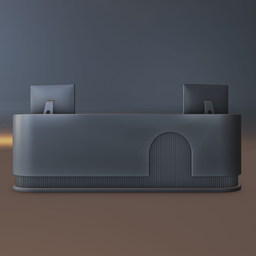 Reception Desk 10 Low-poly 3D model_1