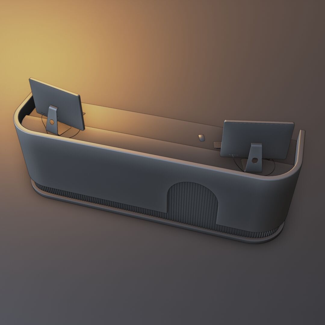 Reception Desk 10 Low-poly 3D model_9