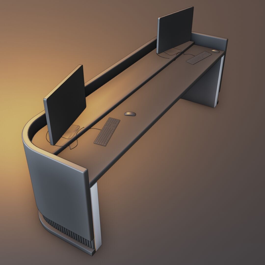 Reception Desk 10 Low-poly 3D model_7