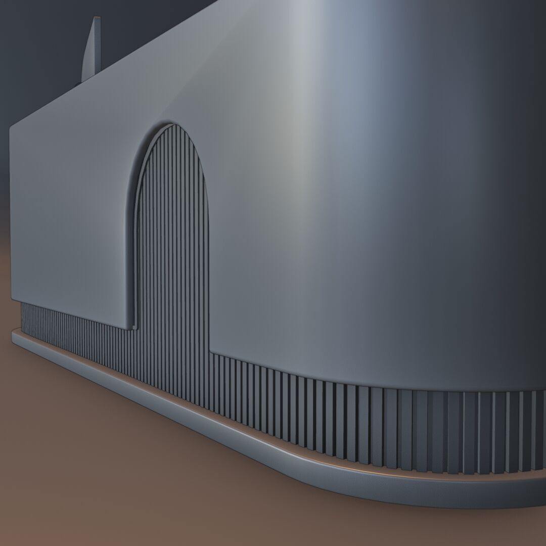 Reception Desk 10 Low-poly 3D model_5