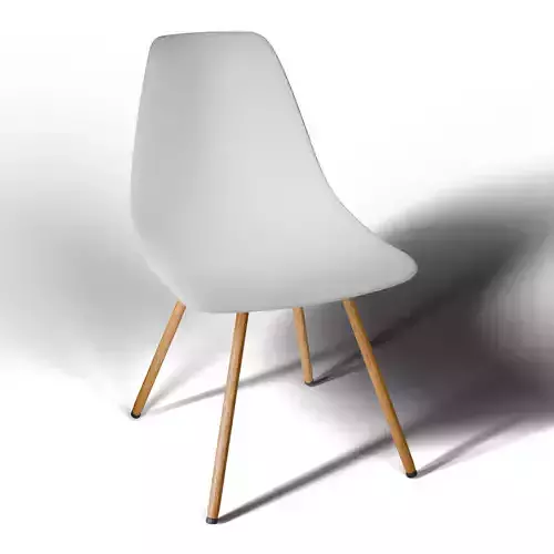 Plastic and wood simple chair