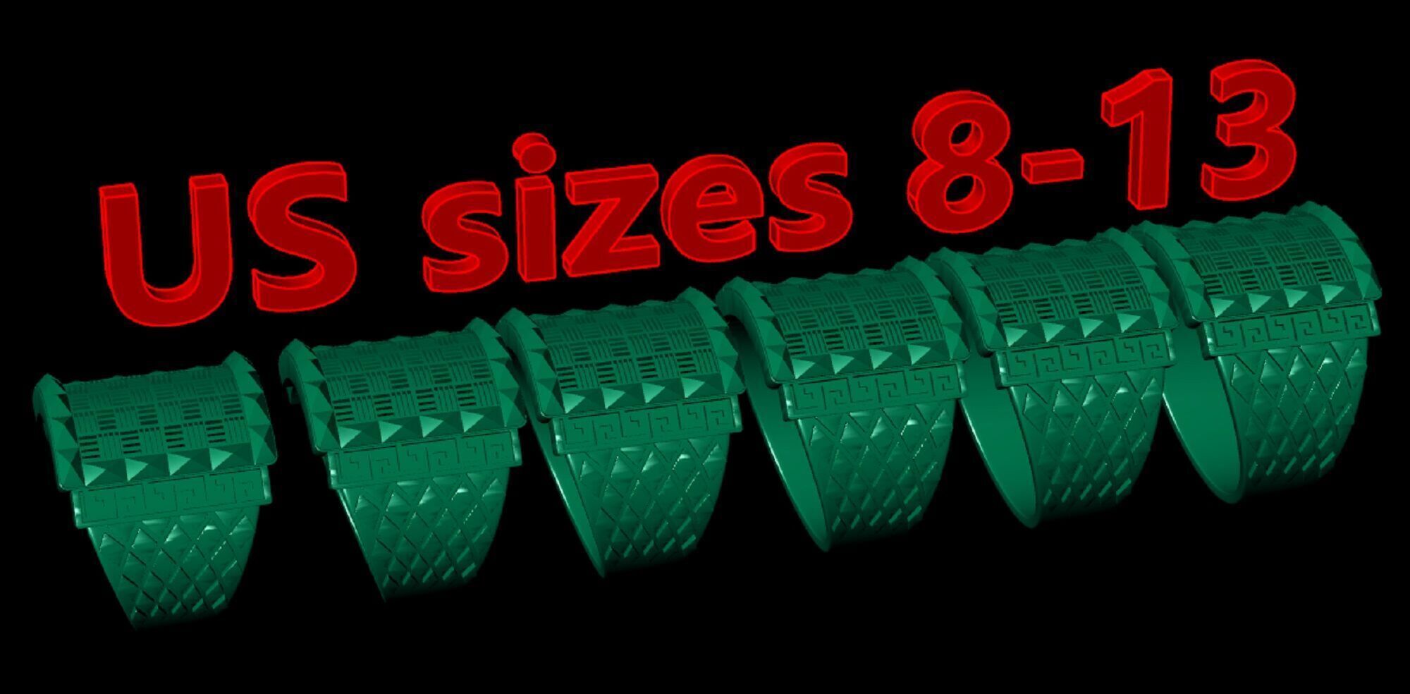 mens signet ring with pattern 3D print model_6