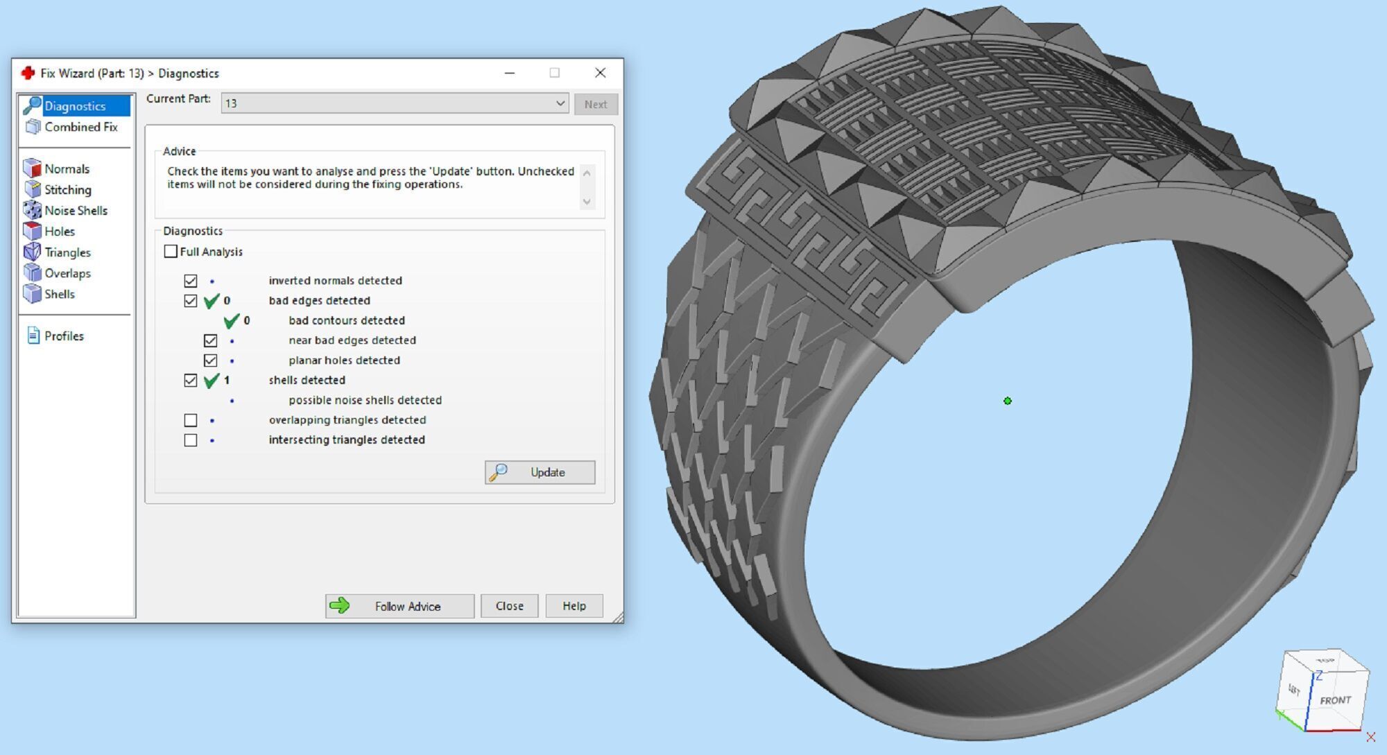 mens signet ring with pattern 3D print model_7