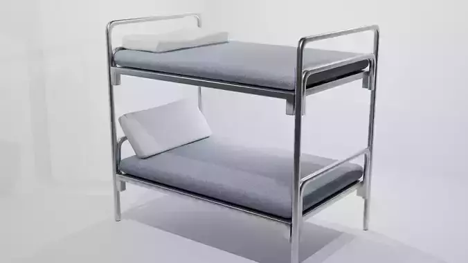 Metal Bunk Bed Free low-poly 3D model