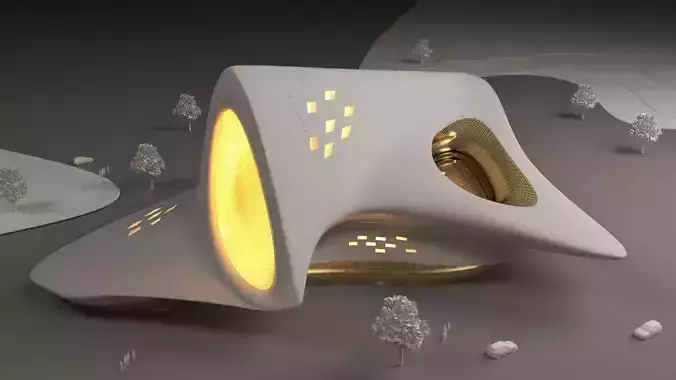 organic building 3D model