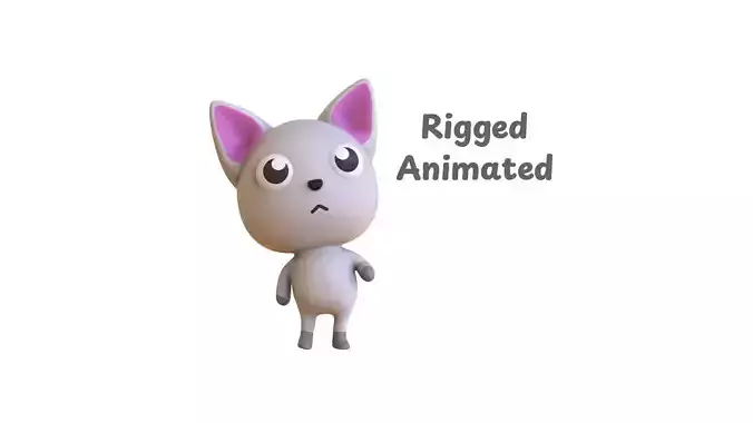 Cartoon Cat Little Cute - Rigged