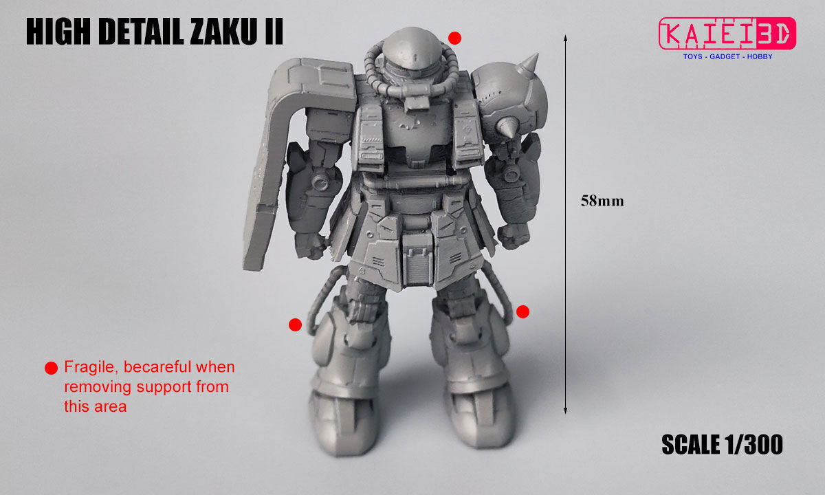 HIGH DETAIL ZAKU II  3D print model_4