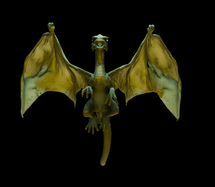 Silver Winged Dragon  3D print model_4