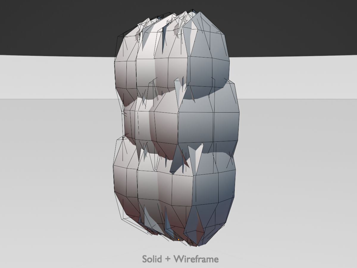 Cherry laurel hedge 1000mm version-3 Low-poly 3D model_11