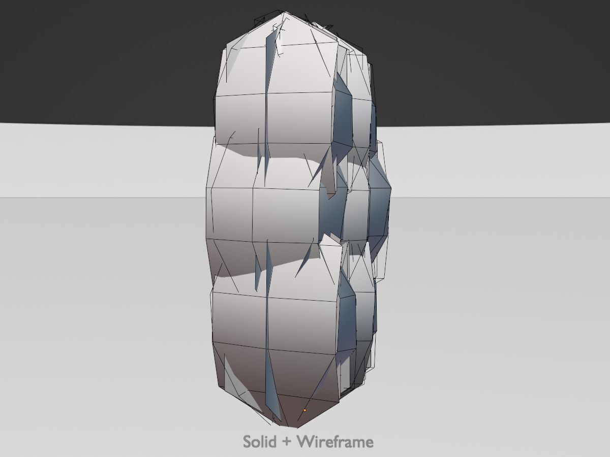 Cherry laurel hedge 1000mm version-3 Low-poly 3D model_10