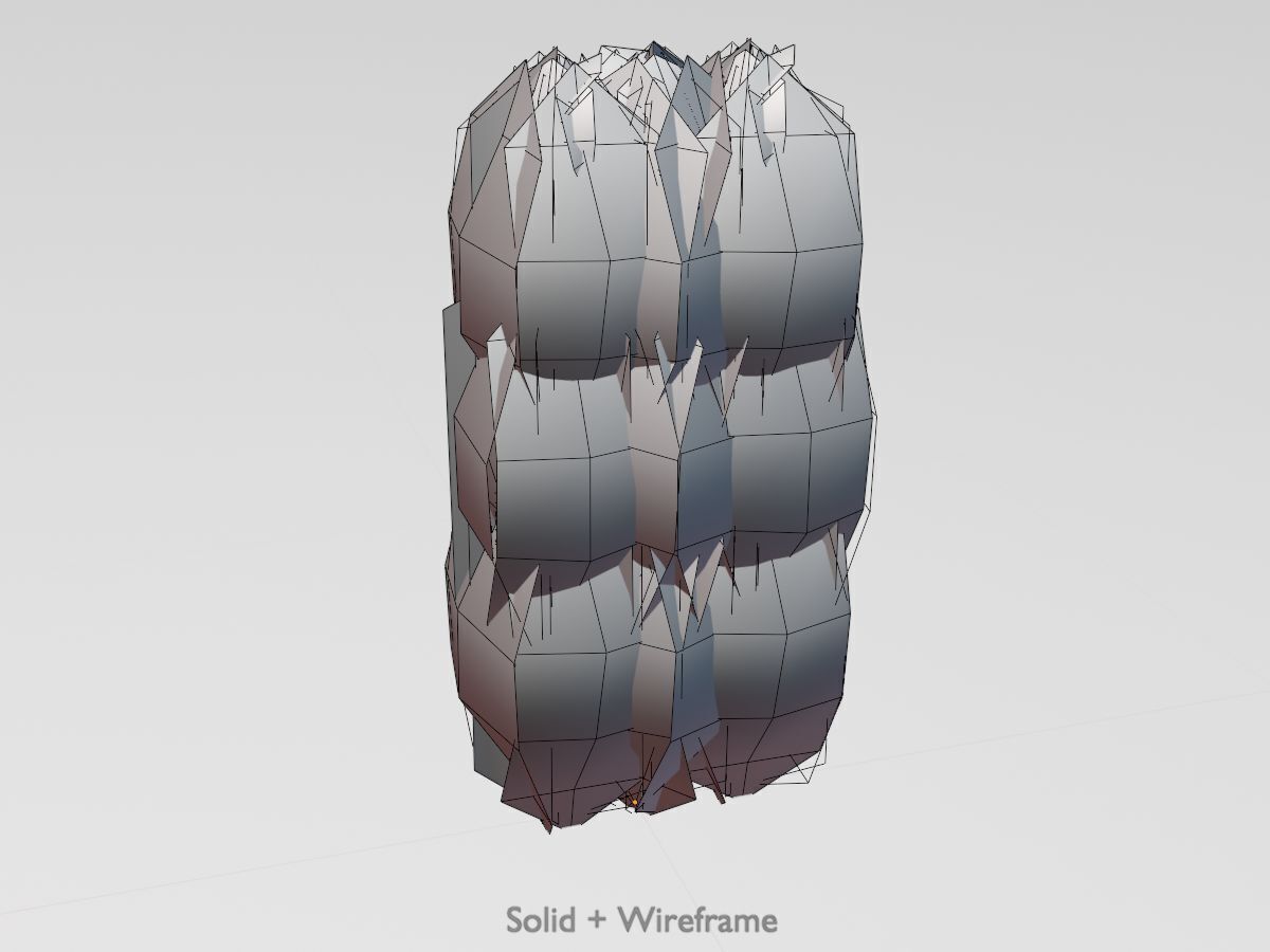 Cherry laurel hedge 1000mm version-3 Low-poly 3D model_12