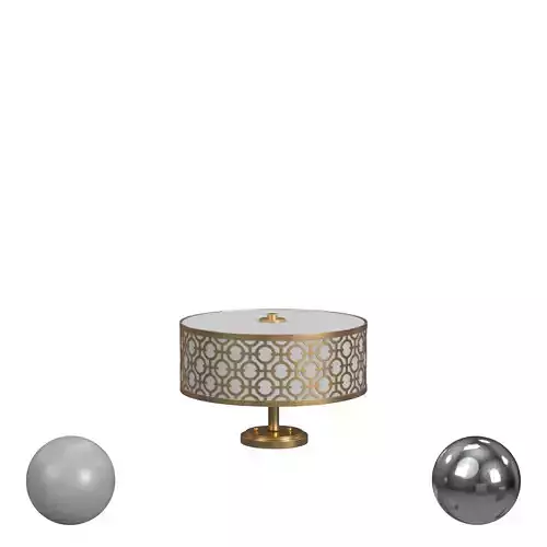 VERA 3 LIGHT GOLD FLUSH MOUNT 3D model