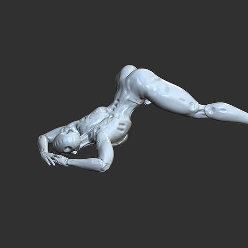 Alien Cyborg Girl NSFW 3D Model STL  3D print model