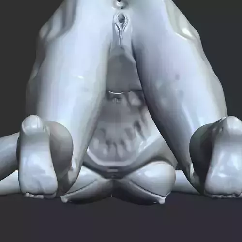 AI Pin-Up Girl in Neon City Erotic Pose STL 3D print model