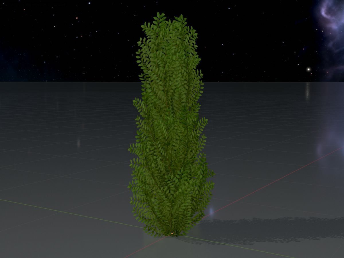 Cherry laurel hedge 1500mm version-1 Low-poly 3D model_4