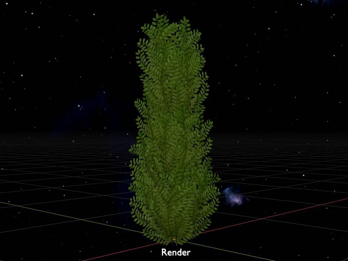 Cherry laurel hedge 1500mm version-1 Low-poly 3D model_20