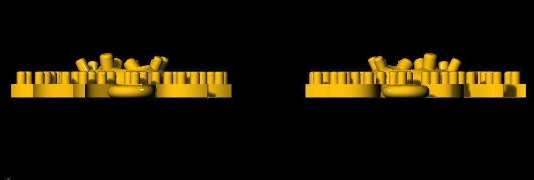 peacock stud earrings 3dm file 3D print model_3