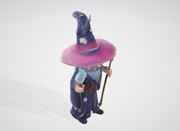 Robot Witch 3D Model Pack Stylized Game Characters PBR Textures Low-poly 3D model_6