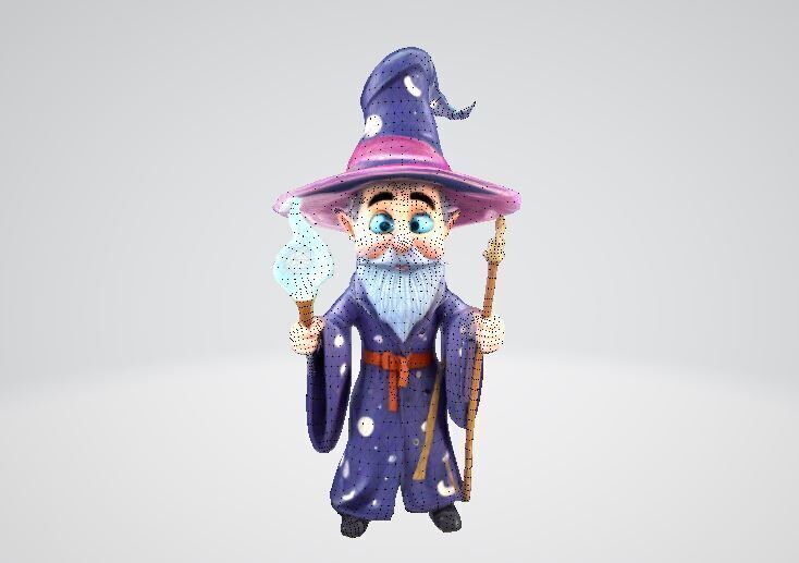 Robot Witch 3D Model Pack Stylized Game Characters PBR Textures Low-poly 3D model_5