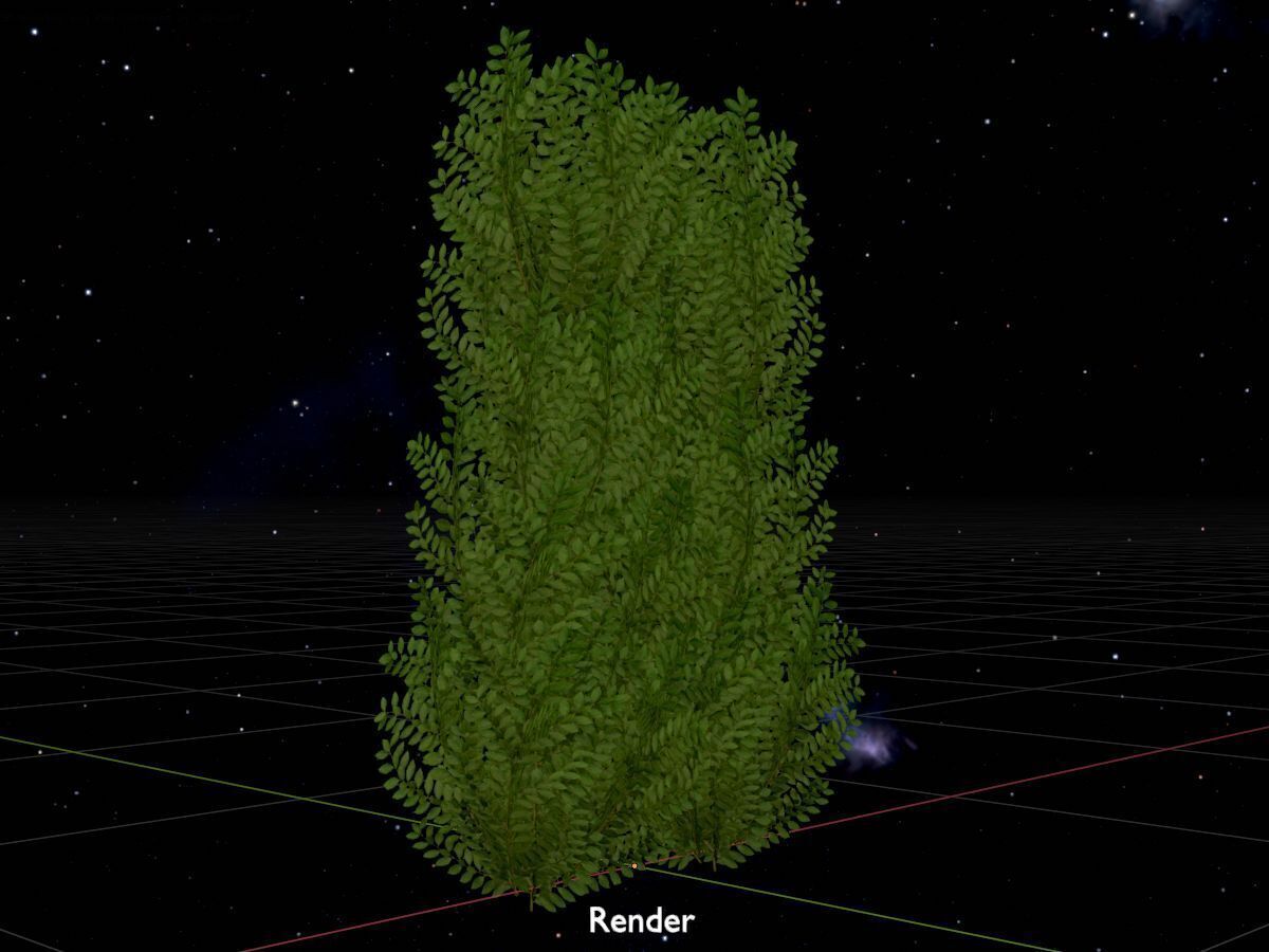 Cherry laurel hedge 1500mm version-2 Low-poly 3D model_20