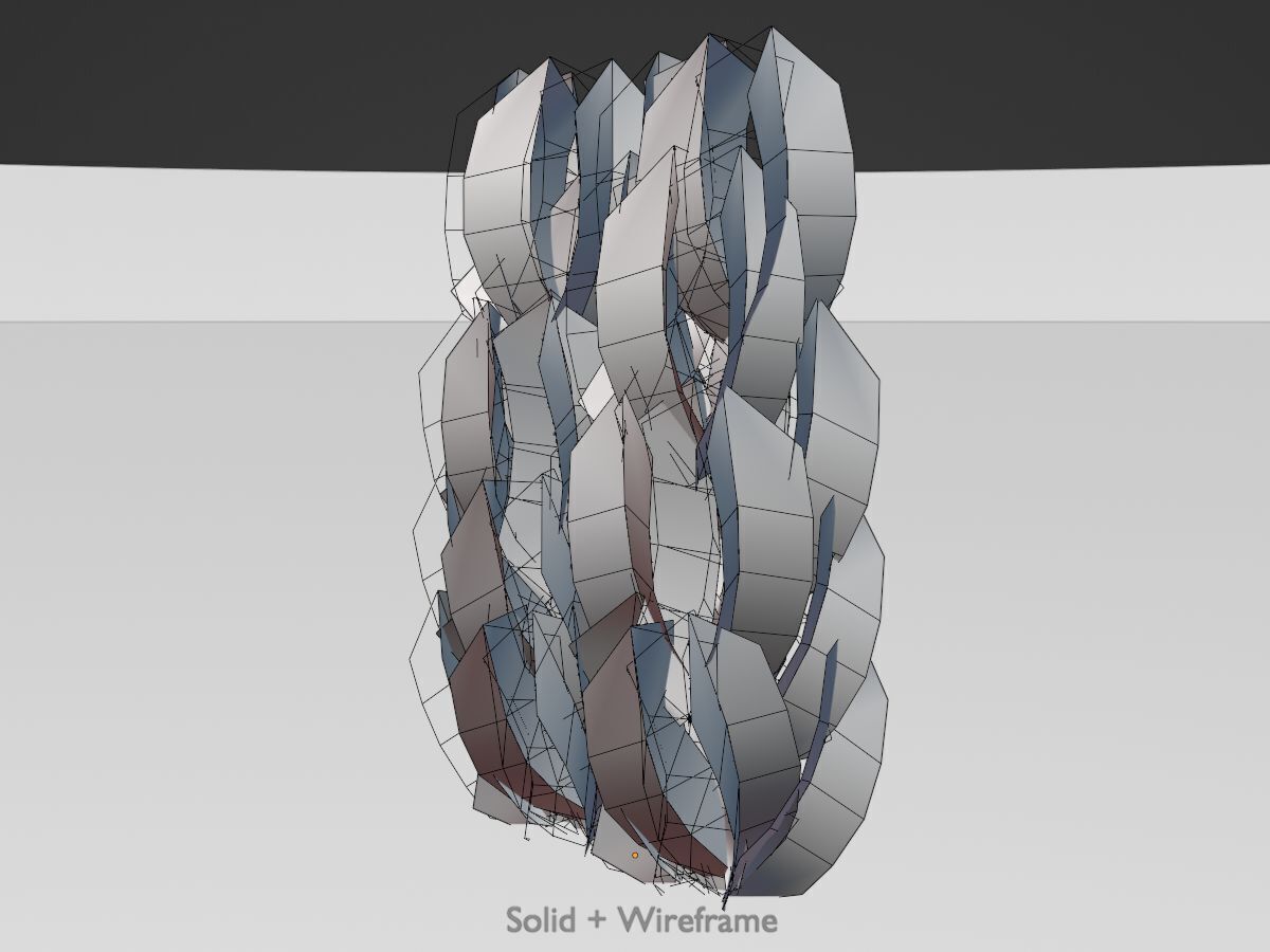 Cherry laurel hedge 1500mm version-2 Low-poly 3D model_11