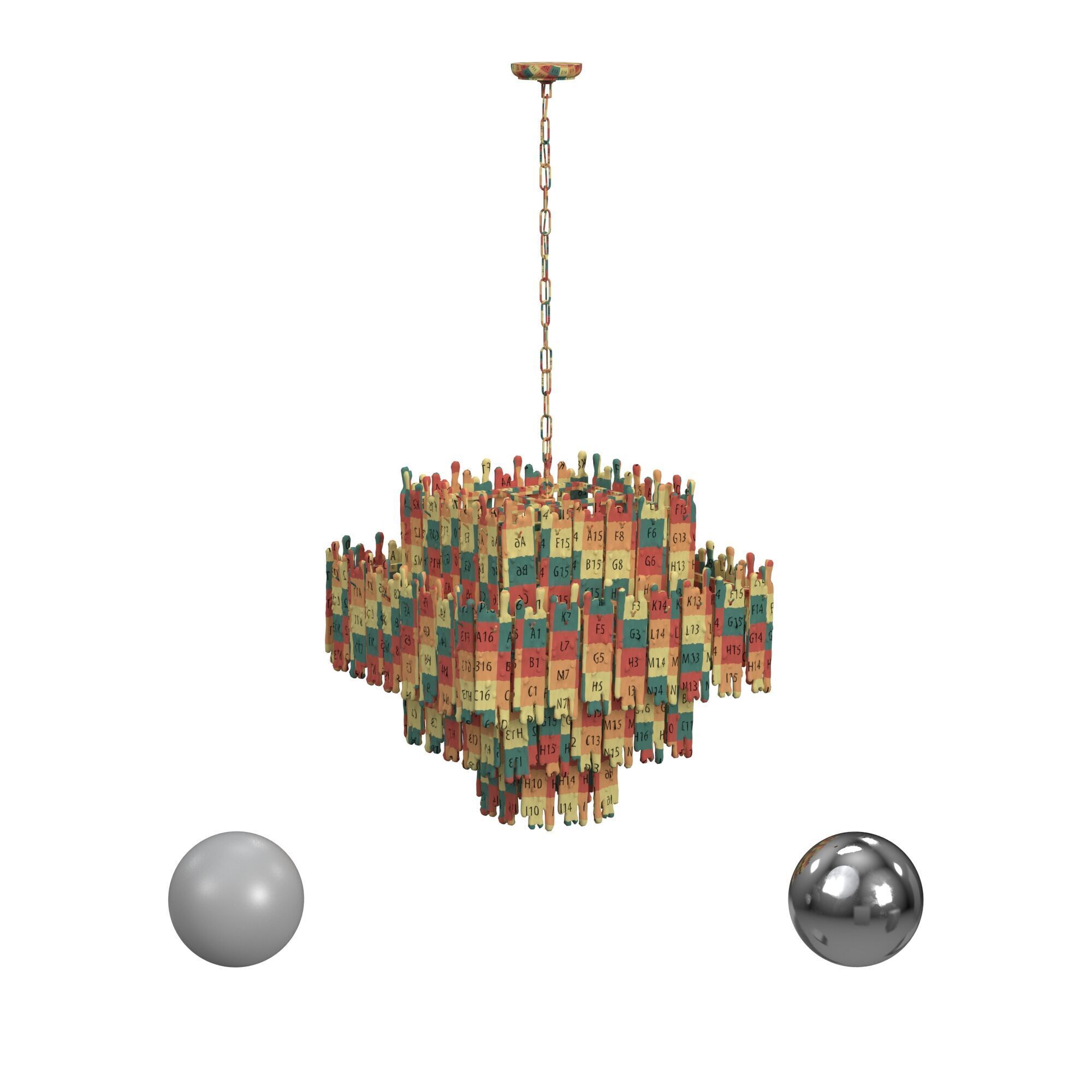 Everly Chandelier Square 3D model_2