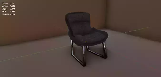 High Quality Modern Lounge Chair 3D Model