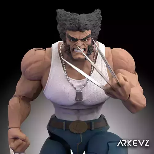 Action Figure Wolverine urban 3D print model