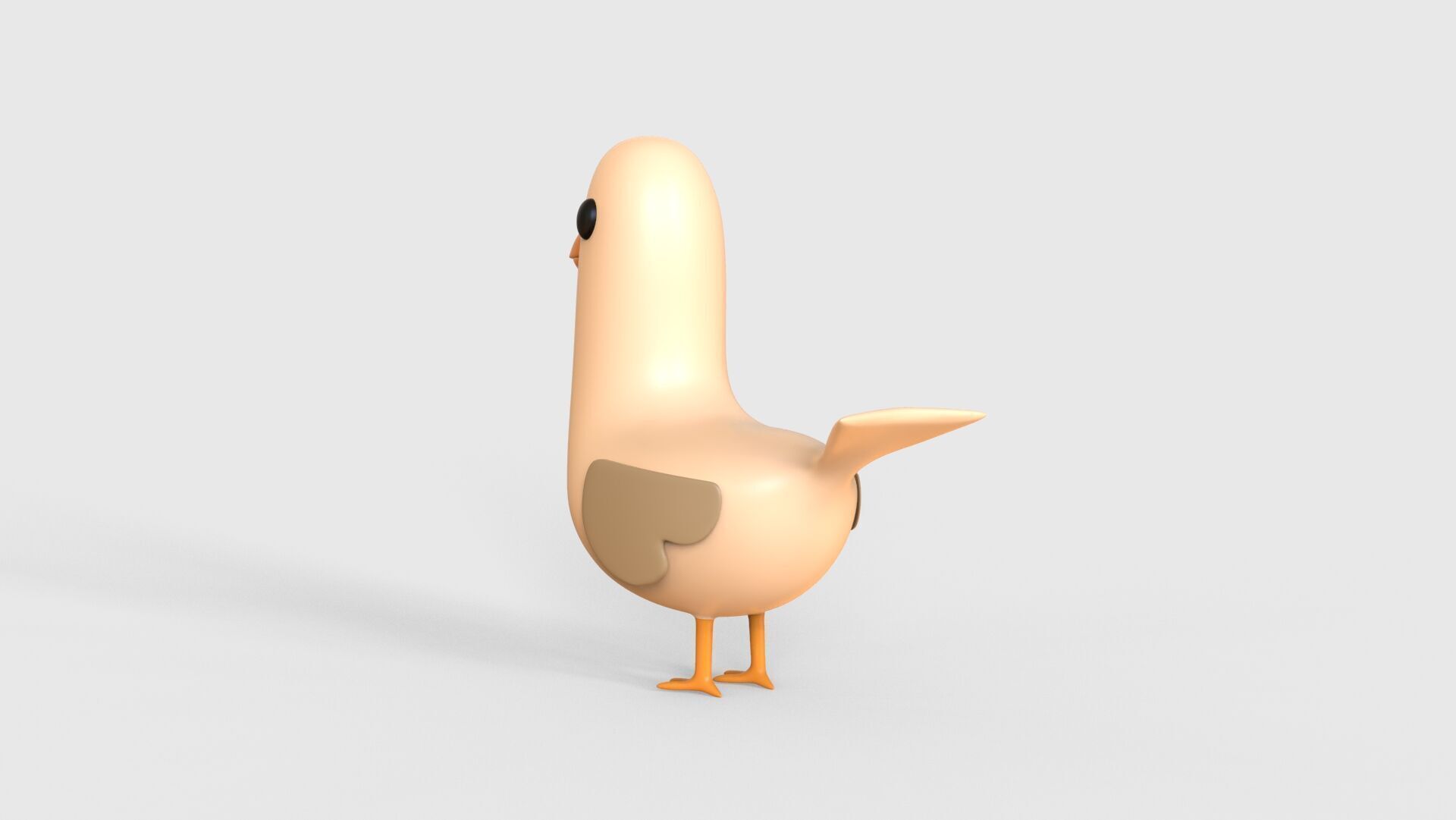Low Poly - Cartoon Bird Rigged  Low-poly 3D model_9