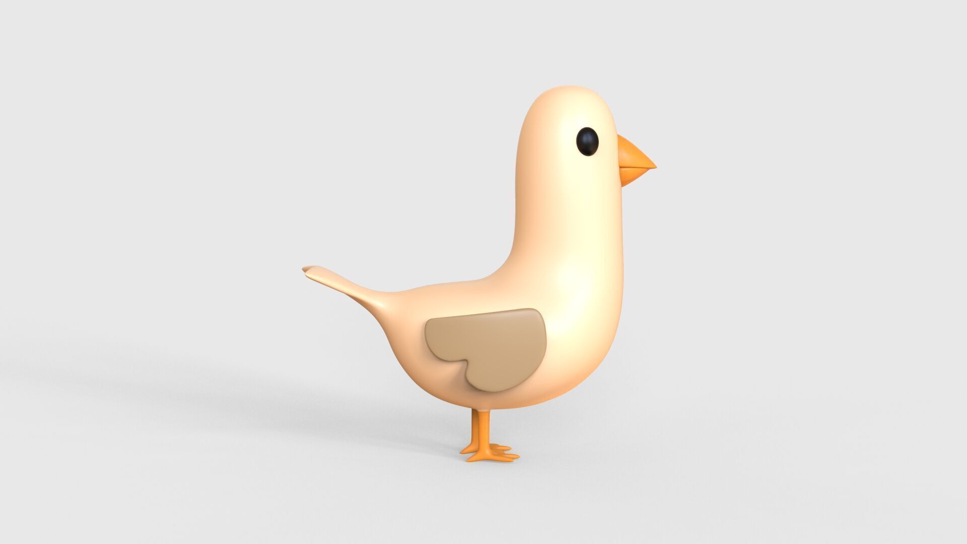 Low Poly - Cartoon Bird Rigged  Low-poly 3D model_14