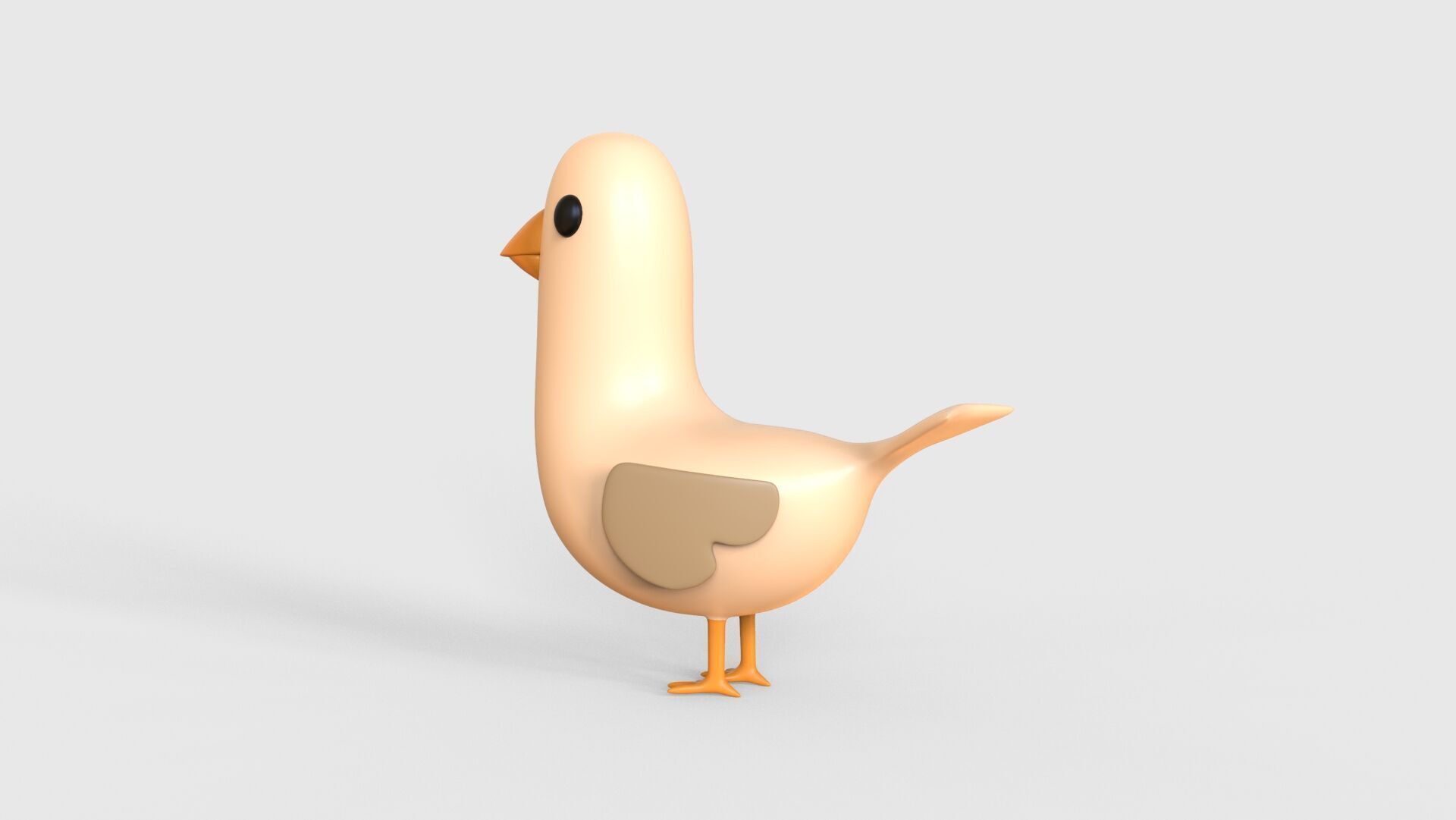 Low Poly - Cartoon Bird Rigged  Low-poly 3D model_8