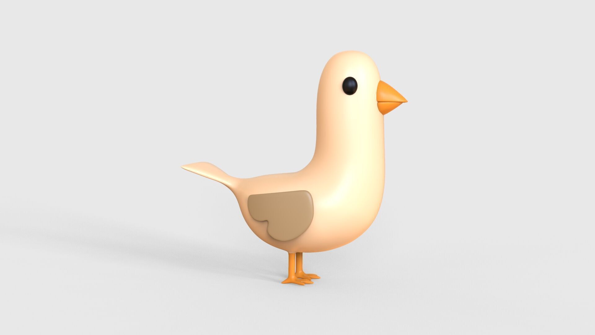Low Poly - Cartoon Bird Rigged  Low-poly 3D model_15