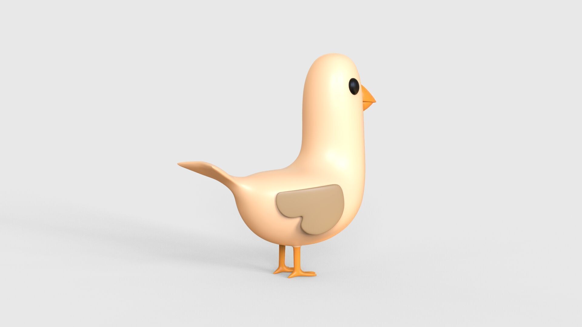 Low Poly - Cartoon Bird Rigged  Low-poly 3D model_13