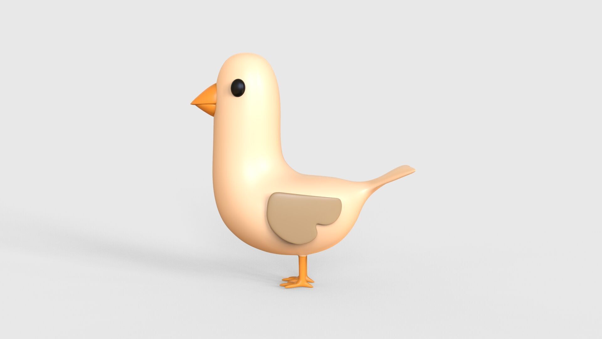 Low Poly - Cartoon Bird Rigged  Low-poly 3D model_7