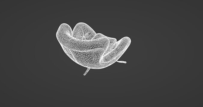 Modern Designer Lounge Chair 3D model 4