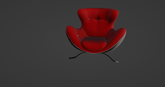 Modern Designer Lounge Chair 3D model 2