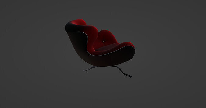 Modern Designer Lounge Chair 3D model 6