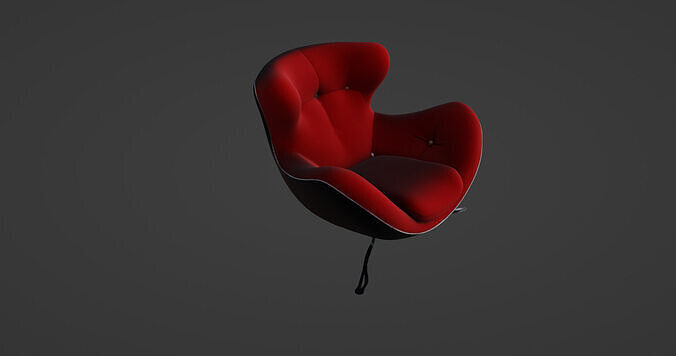 Modern Designer Lounge Chair 3D model 5