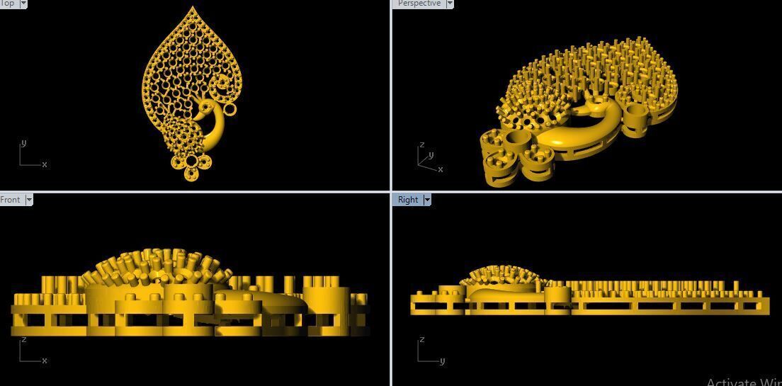 peacock side billa 3dm file 3D print model_1