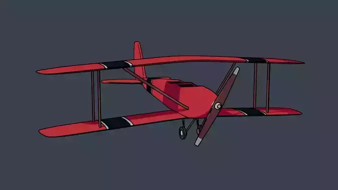 2D Style  3D Aircraft blender model 
