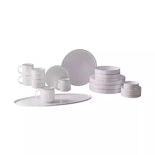 White Dinnerware Set