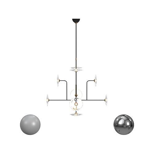 Calvino X-Large Arched Chandelier 3D model