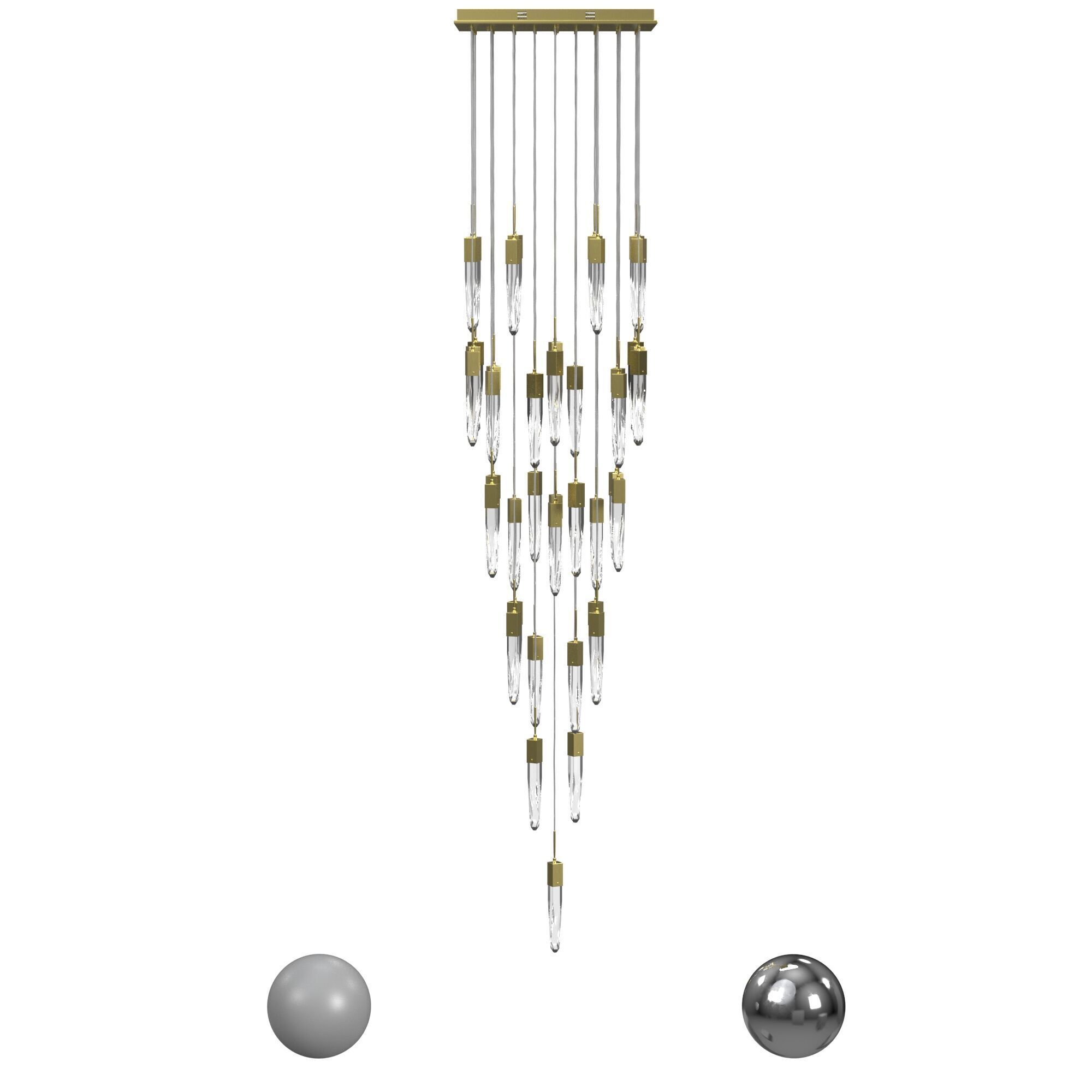 Aspen Light Dimmable Tiered Chandelier Avenue Lighting Low-poly 3D model_1