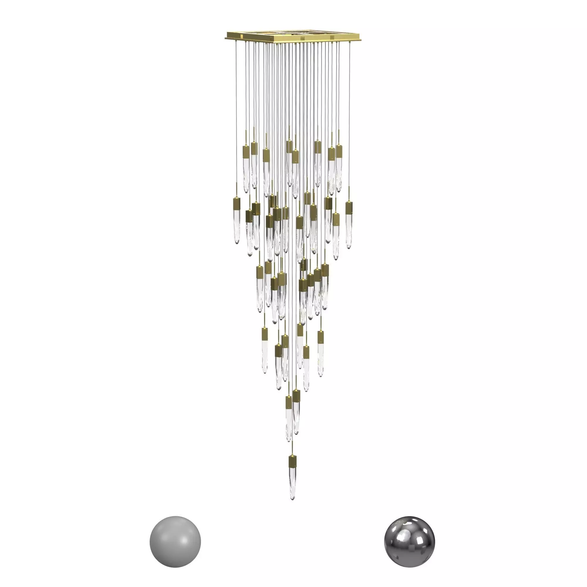 Aspen Light Dimmable Tiered Chandelier Avenue Lighting Low-poly 3D model_0