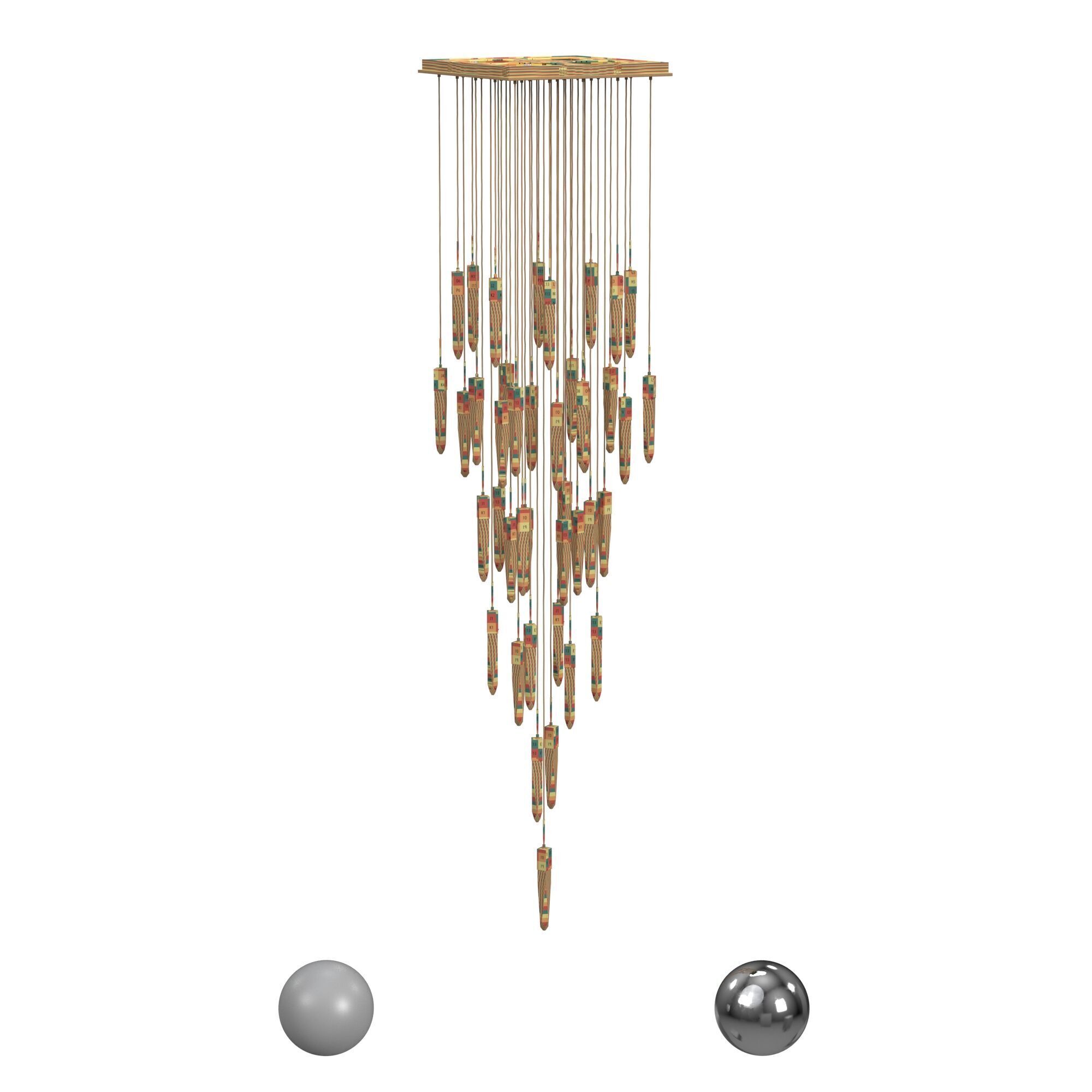 Aspen Light Dimmable Tiered Chandelier Avenue Lighting Low-poly 3D model_2